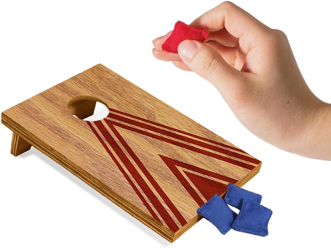 Schylling Table Top Corn Hole Game. Brown. (Model: TCH) - Image 3